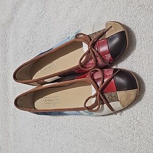 Coach Suede & Leather Flats